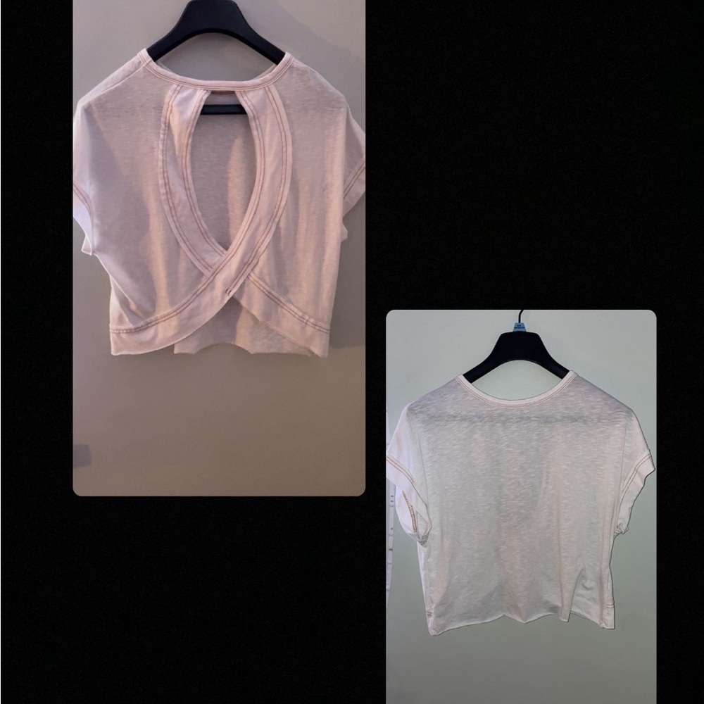 Open back white shirt